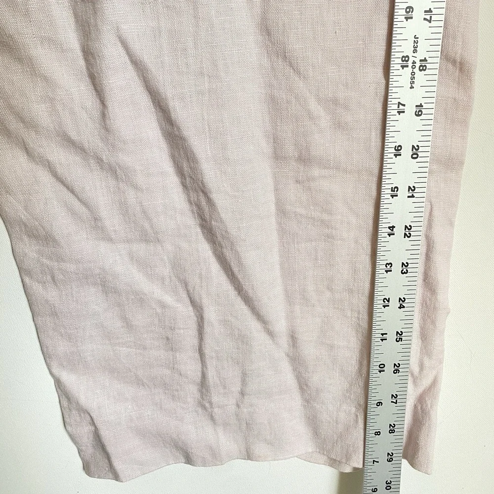 COS Wide Leg Linen Blend Pants in Light Pink (neutral)